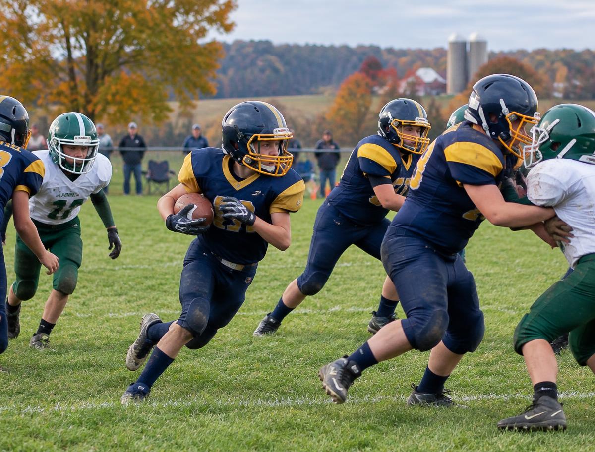 Football athletes in action